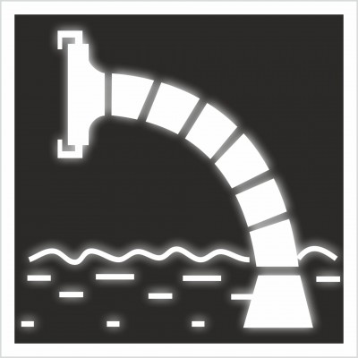 Знак "Пожарный водоисточник" F 07 светоотражающий, ПВХ 3мм